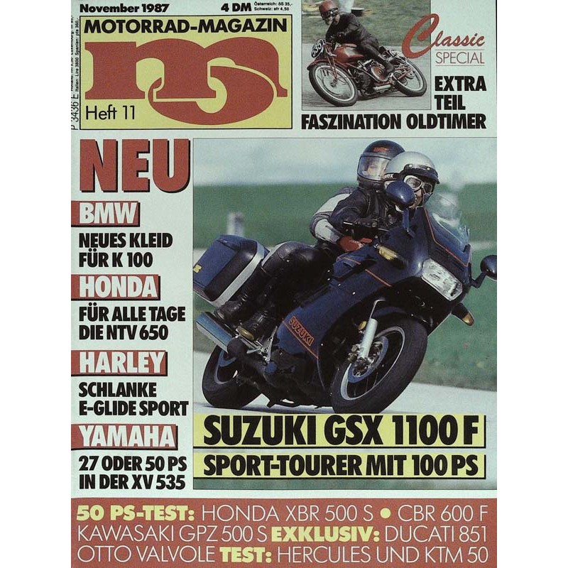 MO Heft 11 / November 1987 - Suzuki GSX 1100 F