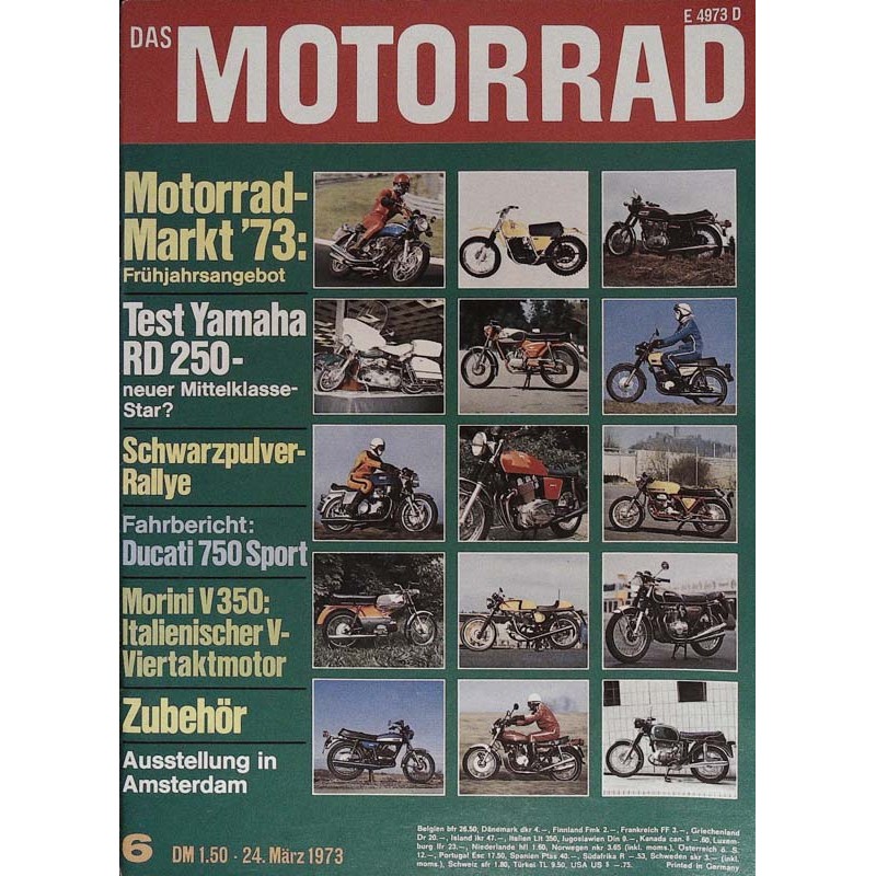 Das Motorrad Nr.6 / 24 März 1973 - Motorrad-Markt