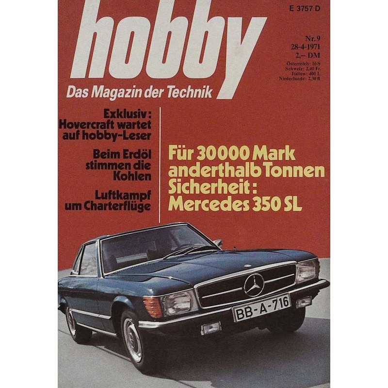 Hobby Nr.9 / 28 April 1971 - Mercedes 350 SL