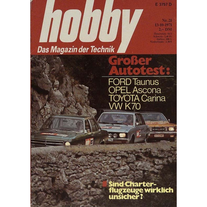 Hobby Nr.21 / 13 Oktober 1971 - Großer Autotest