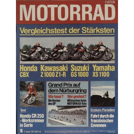 Das Motorrad Nr.16 / 9 August 1978 - Vergleichstest