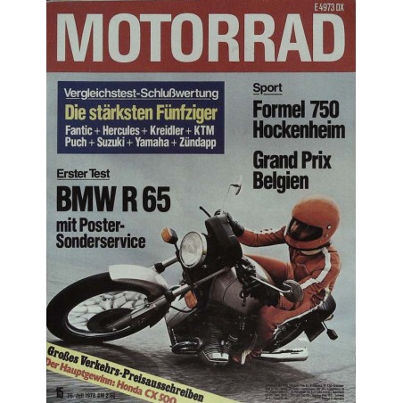 Das Motorrad Nr.15 / 26 Juli 1978 - Erster Test BMW R 65
