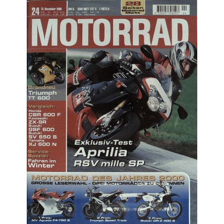 Motorrad Nr.24 / 13 November 1999 - Aprilia RSV mille SP
