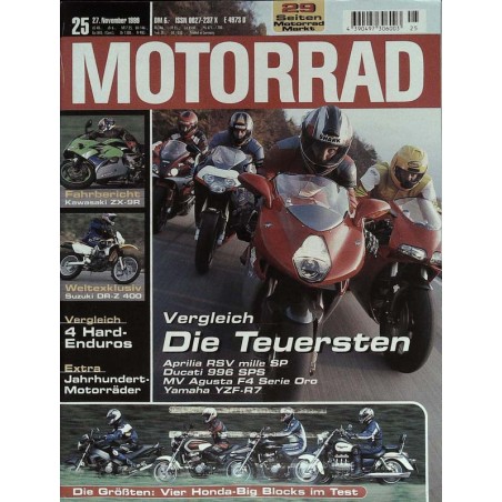Motorrad Nr.25 / 27 November 1999 - Die Teuersten