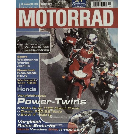 Motorrad Nr.1 / 23 Dezember 1998 - Power Twins