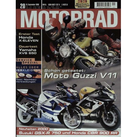 Motorrad Nr.20 / 18 September 1999 - Moto Guzzi V11