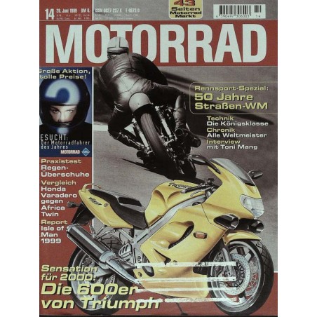 Motorrad Nr.14 / 26 Juni 1999 - Die 600er von Triumph