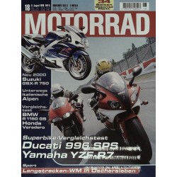 Motorrad Nr.18 / 21 August 1999 - Superbike Vergleichstest