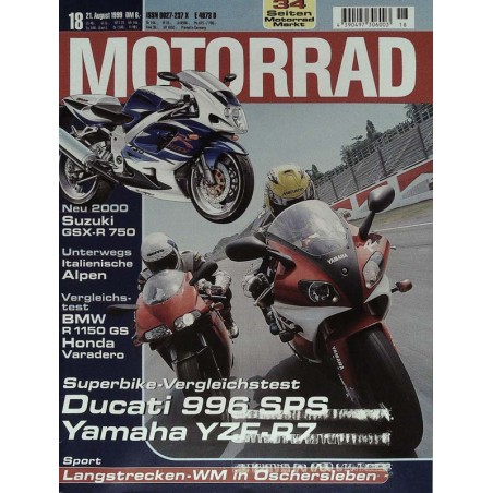 Motorrad Nr.18 / 21 August 1999 - Superbike Vergleichstest