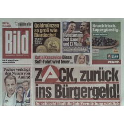 Bild Zeitung Freitag, 7 November 2025 - Zack Bürgergeld