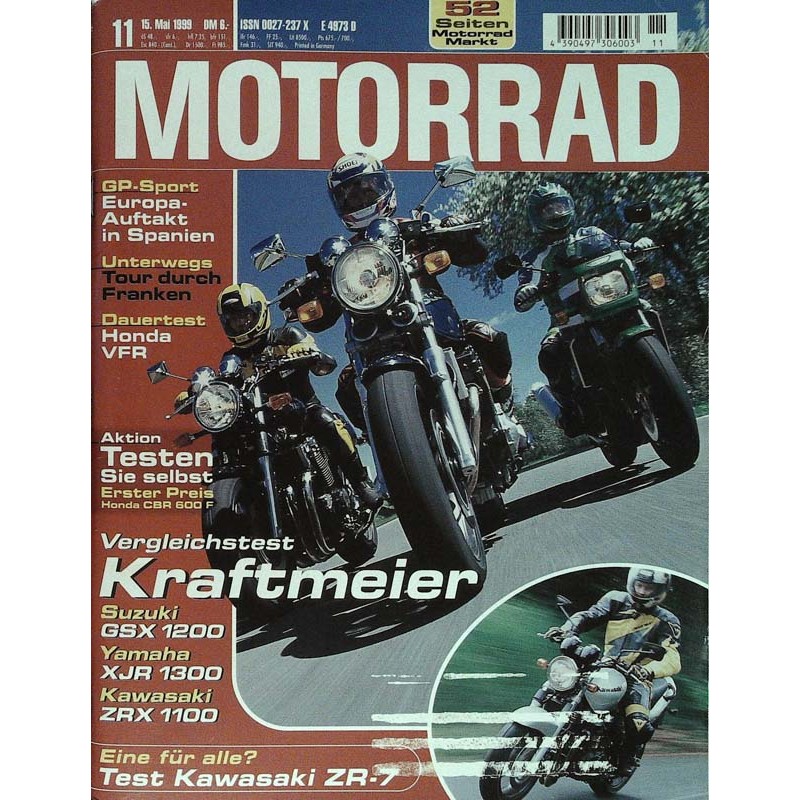 Motorrad Nr.11 / 15 Mai 1999 - Vergleichstest Kraftmeier