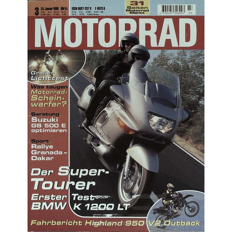 Motorrad Nr.3 / 23 Januar 1999 - BMW K 1200 LT