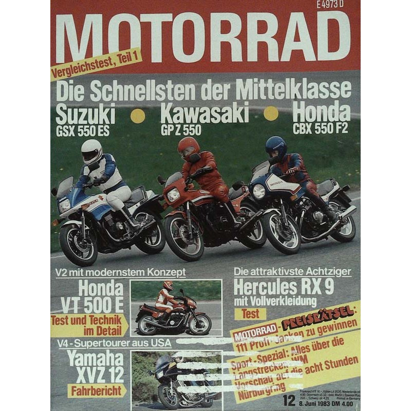 Motorrad Nr.12 / 8 Juni 1983 - Schnelle Mittelklasse