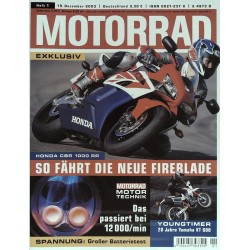 Motorrad Nr.1 / 19 Dezember 2003 - Honda CBR 1000 RR