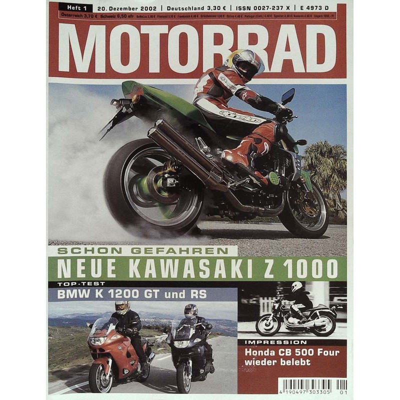 Das Motorrad Nr.1 / 20 Dezember 2002 - Kawasaki Z 1000