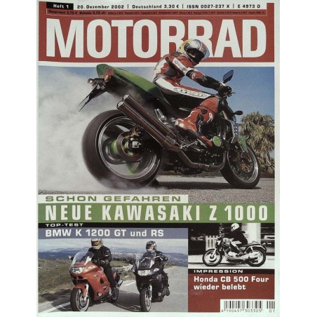 Das Motorrad Nr.1 / 20 Dezember 2002 - Kawasaki Z 1000