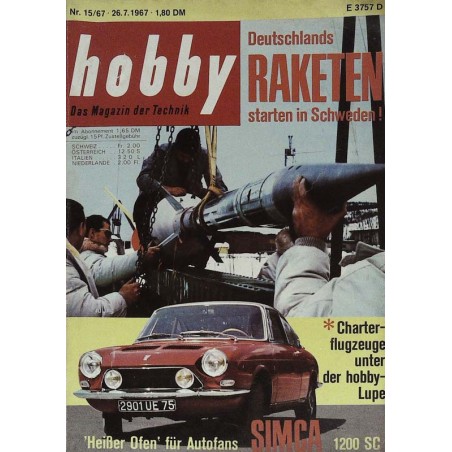 Hobby Nr.15 / 26 Juli 1967 - Deutschlands Raketen