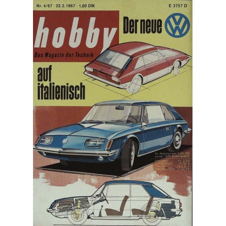 Hobby Nr.4 / 22 Februar 1967 - Der neue VW auf italienisch