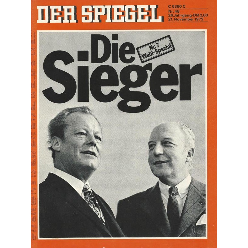 Der Spiegel Nr.48 / 21 November 1972 - Die Sieger