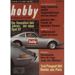 Hobby Nr.20 / 2 Oktober 1968 - Der neue Opel GT