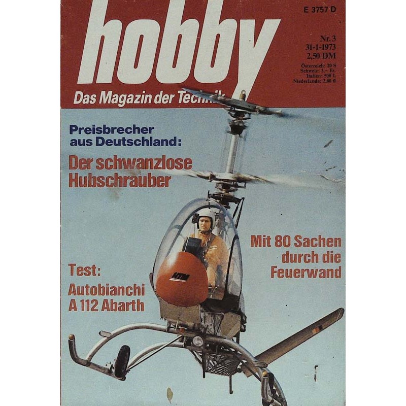 Hobby Nr.3 / 31 Januar 1973 - Schwanzloser Hubschrauber
