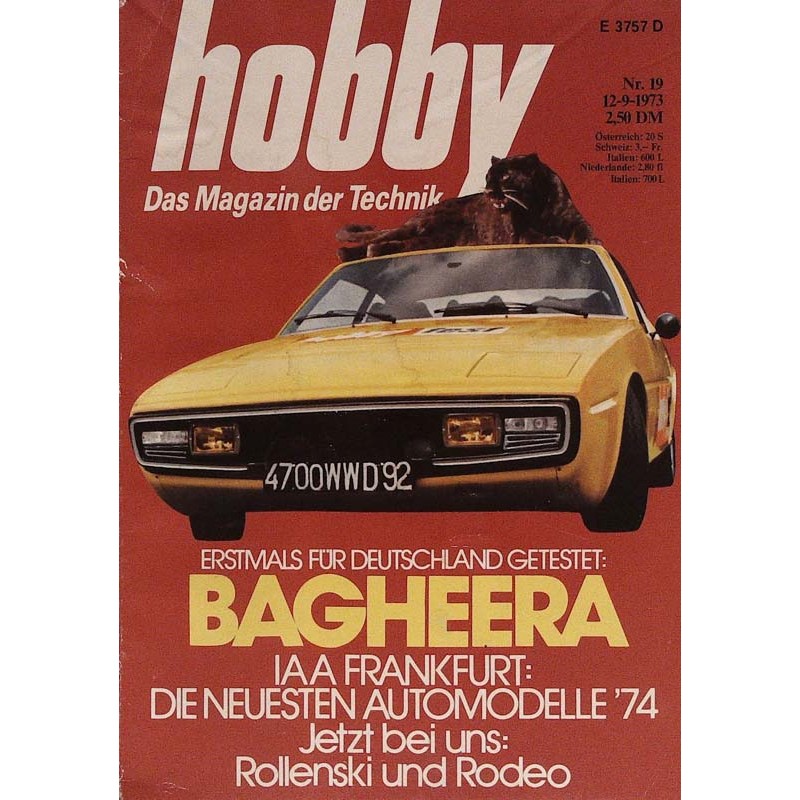 Hobby Nr.19 / 12 September 1973 - Bagheera