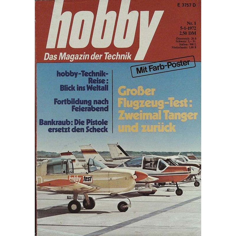Hobby Nr.1 / 5 Januar 1972 - Großer Flugzeug-Test