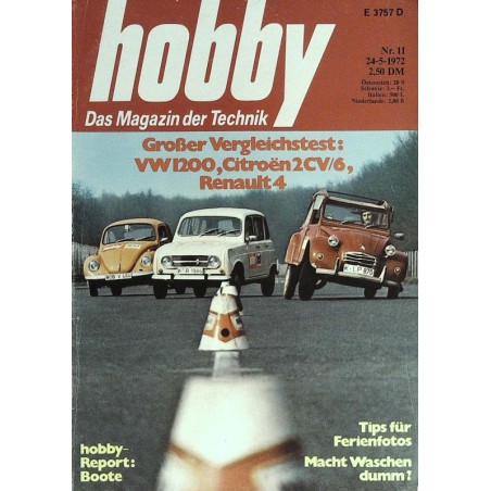 Hobby Nr.11 / 24 Mai 1972 - Großer Vergleichstest
