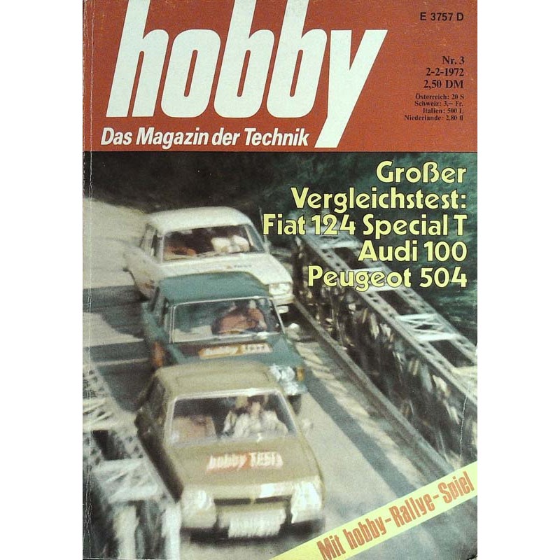 Hobby Nr.3 / 2 Februar 1972 - Großer Vergleichstest