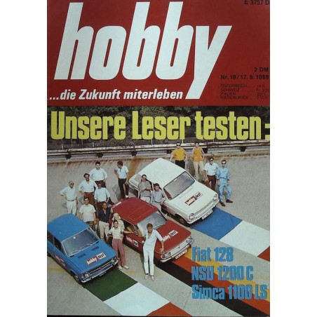 Hobby Nr.19 / 17 September 1969 - Unsere Leser testen