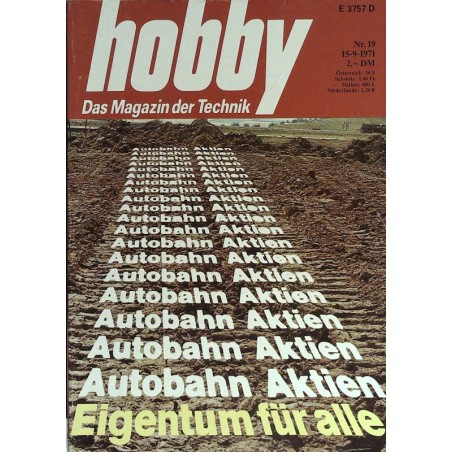 Hobby Nr.19 / 15 September 1971 - Autobahn Aktien