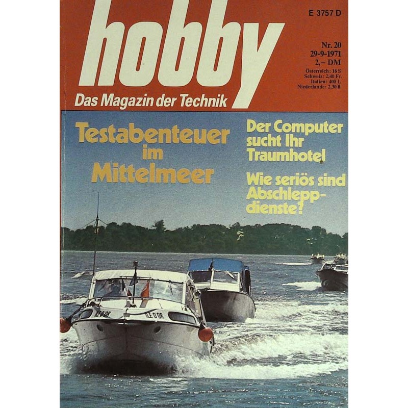 Hobby Nr.20 / 29 September 1971 - Testabenteuer im Mittelmeer