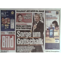 Bild Zeitung Samstag, 15 November 2025 - Sorge um Gottschalk