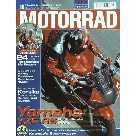 Motorrad Nr.18 / 22  August 1998 - Yamaha YZF-R6