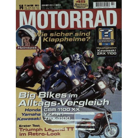 Motorrad Nr.14 / 27 Juni 1998 - Big-Bikes im Alltags-Vergleich