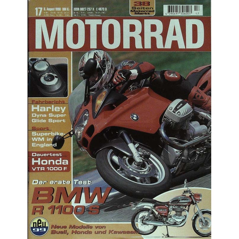 Motorrad Nr.17 / 8 August 1998 - Test BMW R 1100 S