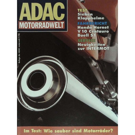ADAC Motorwelt Heft.7 / Juli 1998 - Wie sauber sind Motorräder?