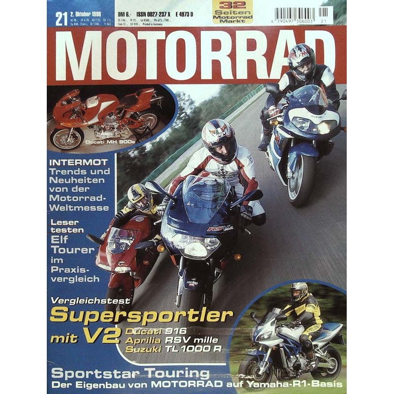 Motorrad Nr.21 / 2 Oktober 1998 - Supersportler mit V2
