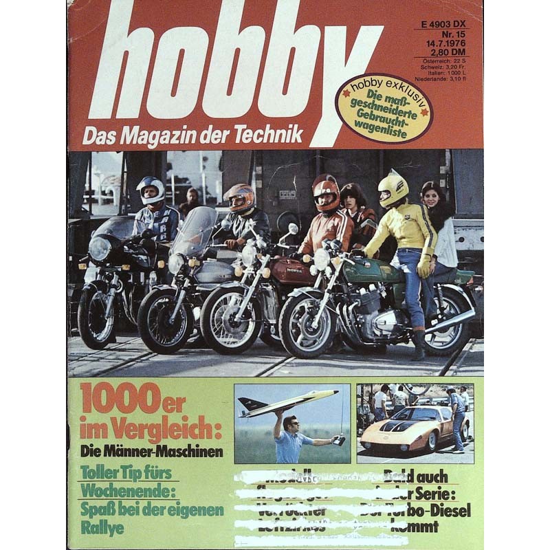 Hobby Nr.15 / 14 Juli 1976 - 1000er Vergleich