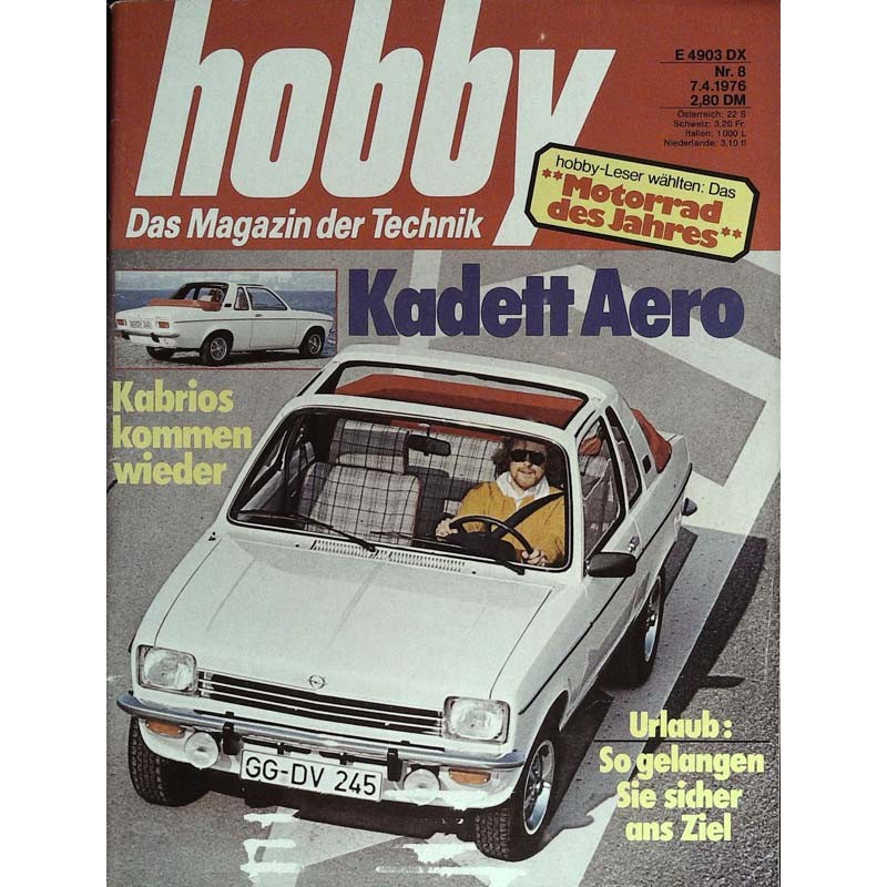 Hobby Nr.8 / 7 April 1976 - Opel Kadett Aero