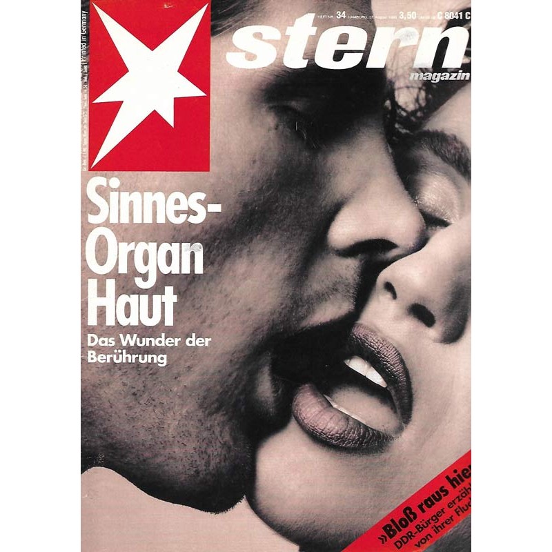 stern Heft Nr.34 / 17 August 1989 - Sinnesorgan Haut