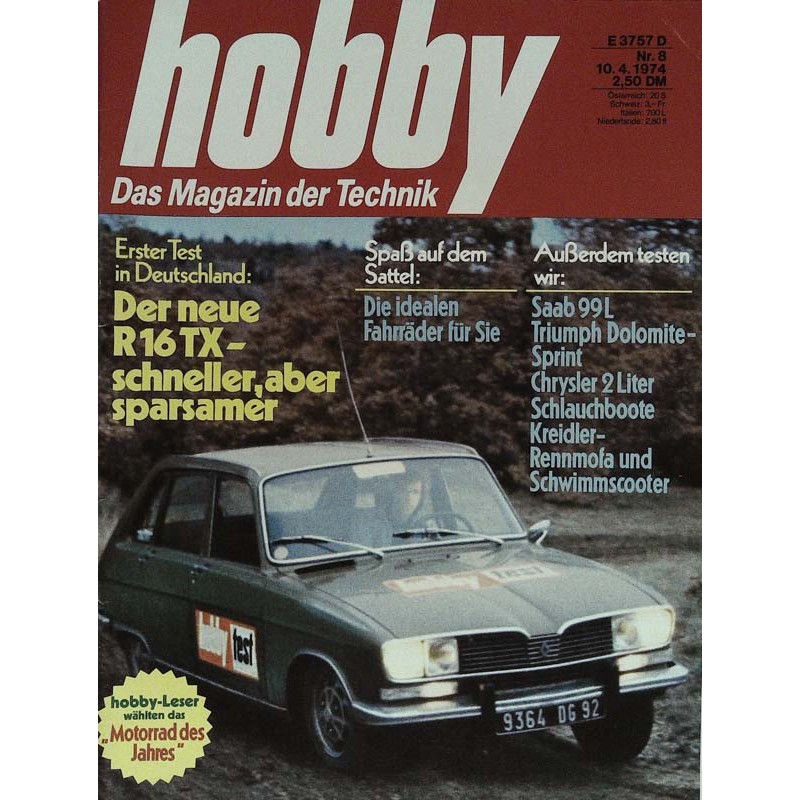 Hobby Nr.8 / 10 April 1974 - Renault R 16 TX