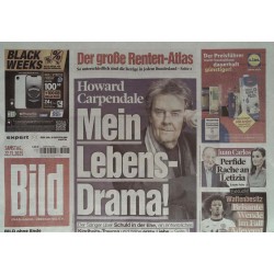 Bild Zeitung Samstag, 22 November 2025 - Howard Carpendale