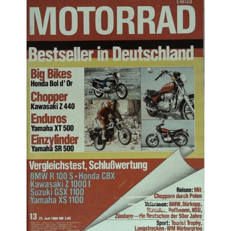 Motorrad Nr.13 / 25 Juni 1980 - Bestseller in Deutschland