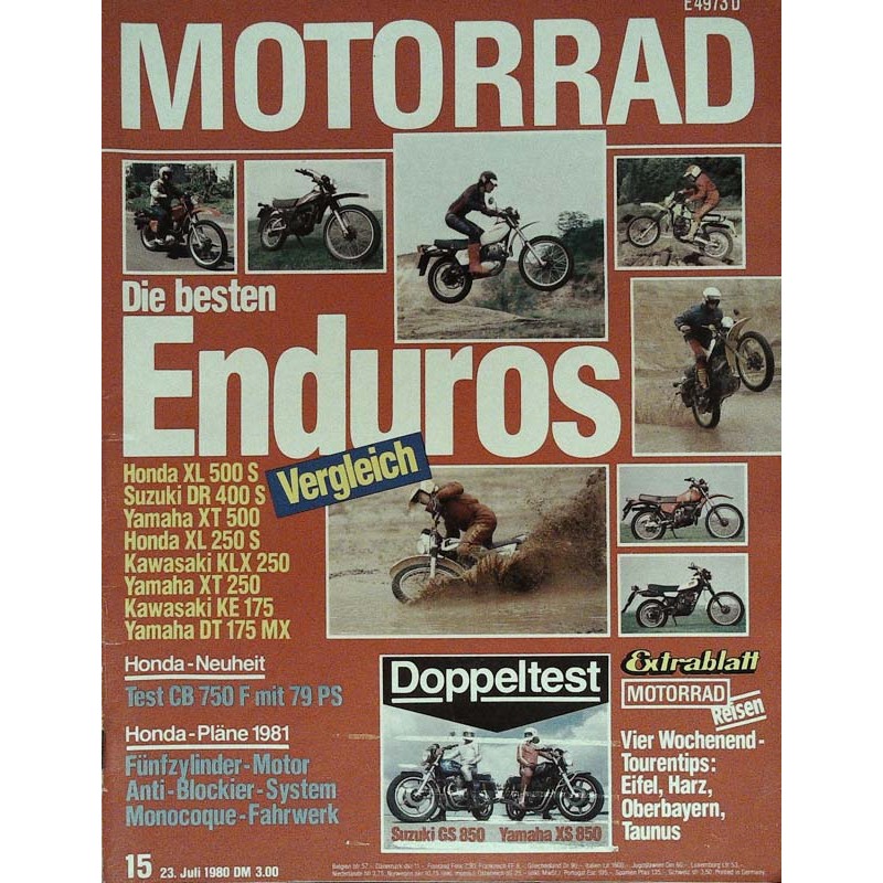 Motorrad Nr.15 / 23 Juli 1980 - Die besten Enduros