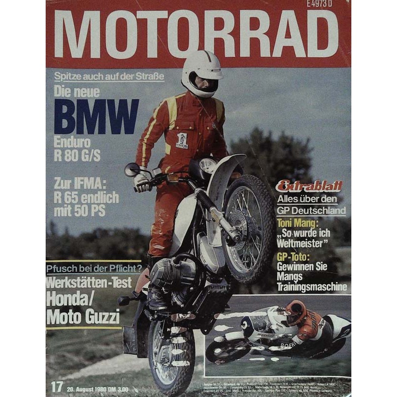Motorrad Nr.17 / 20 August 1980 - Die neue BMW Enduro