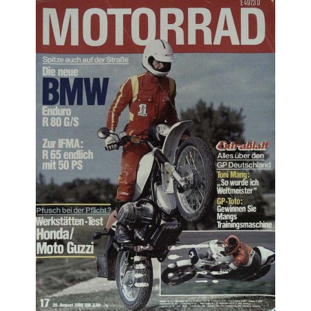 Motorrad Nr.17 / 20 August 1980 - Die neue BMW Enduro