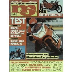 MO Heft 9 / September 1987 - Bimota Yamaha & Ducati