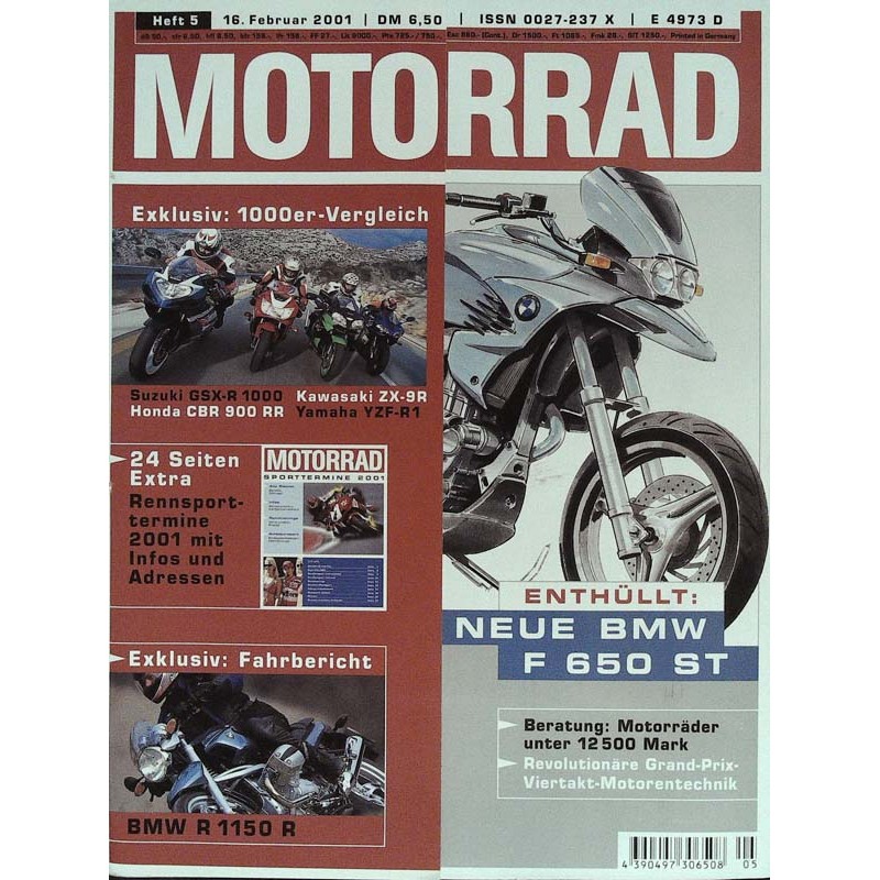 Das Motorrad Nr.5 / 16 Februar 2001 - Neue BMW F 650 ST