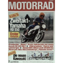 Motorrad Nr.7 / 2 April 1980 - Zweitakt Yamaha RD 350